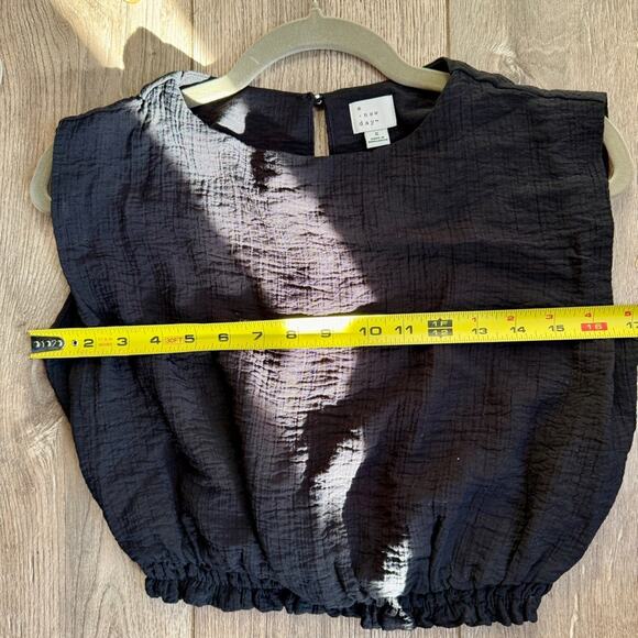 a new day Black Textured Crop Top - Picture 6 of 7